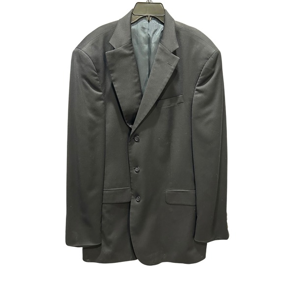 Stafford Other - Stafford Mens 44L Black Wool Blend Blazer Sport Coat‎ Business Formal